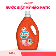 Nước Giặt Mỹ Hảo 5X - Dành Cho Máy Giặt - Cam Hương Nước Hoa - 3,5kg