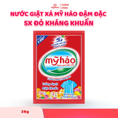 Nước Giặt Mỹ Hảo 5X - Đỏ Kháng Khuẩn - 38g/ Gói - 10 Gói