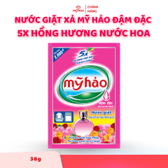 Nước Giặt Xả Mỹ Hảo Đậm Đặc 5X - Hồng Hương Nước Hoa - 38g/10 Gói