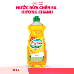 Nước Rửa Chén Mỹ Hảo 5X - Chanh - 390g