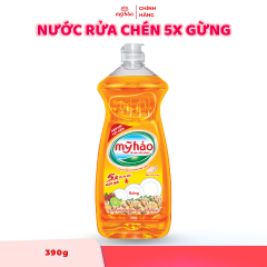 Nước Rửa Chén Mỹ Hảo 5X - Gừng - 390g