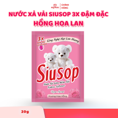 Nước Xả Vải SiuSop 3X Đậm Đặc - Hồng Hoa Lan - 20g/ Gói - 40 Gói